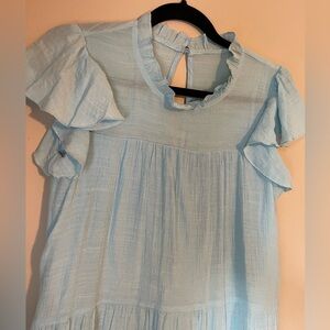 Baby Blue Babydoll Style Dress with Pockets size small